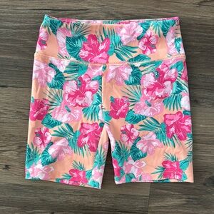 Crewcuts Floral Print Shorts - Pink and Green